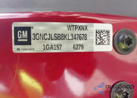 2019 Chevrolet Trax Lt from USA, damaged, VIN 3GNCJLSB8KL347678